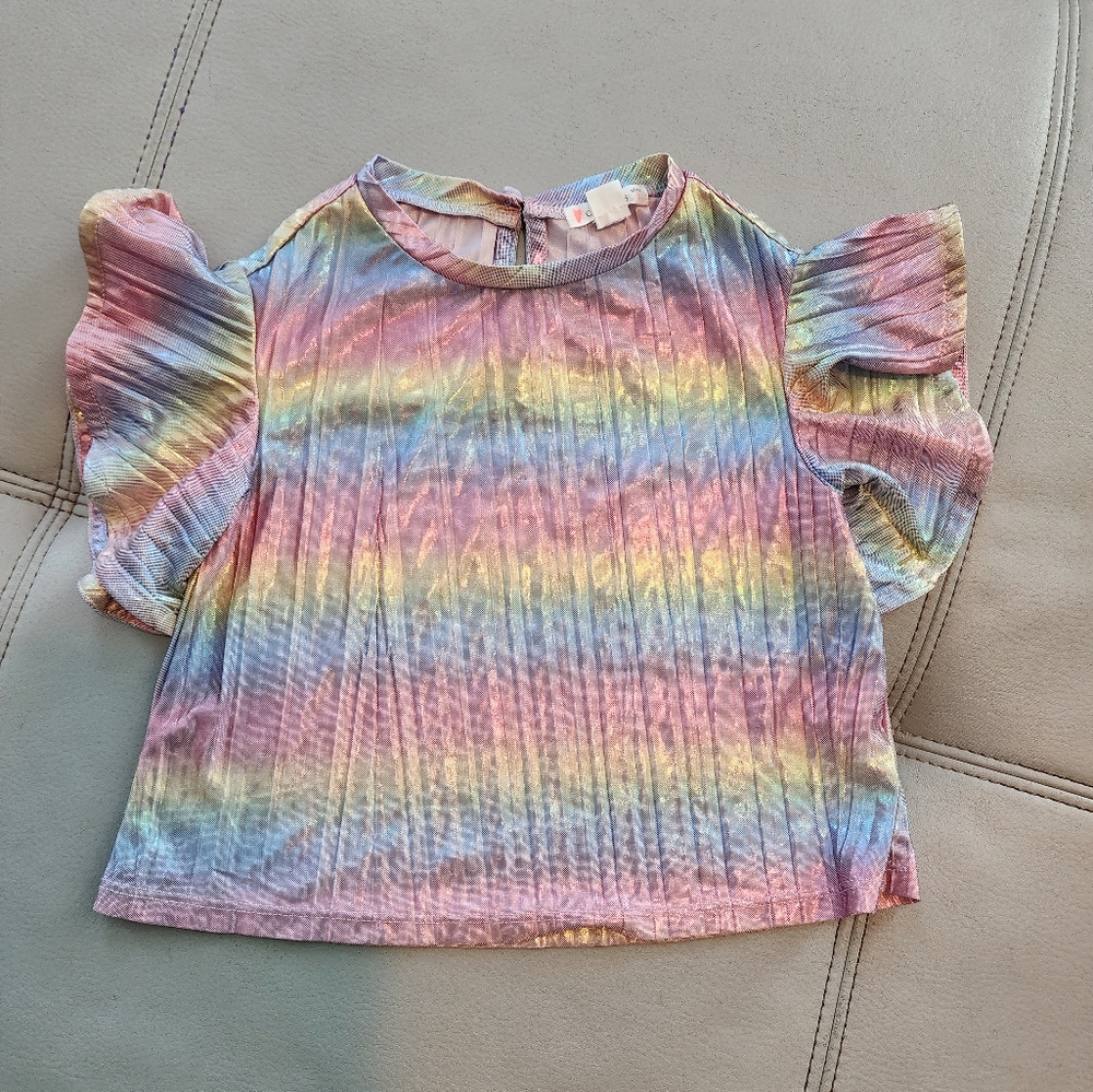 Crewcuts Metallic Top Toddler Girl 3T